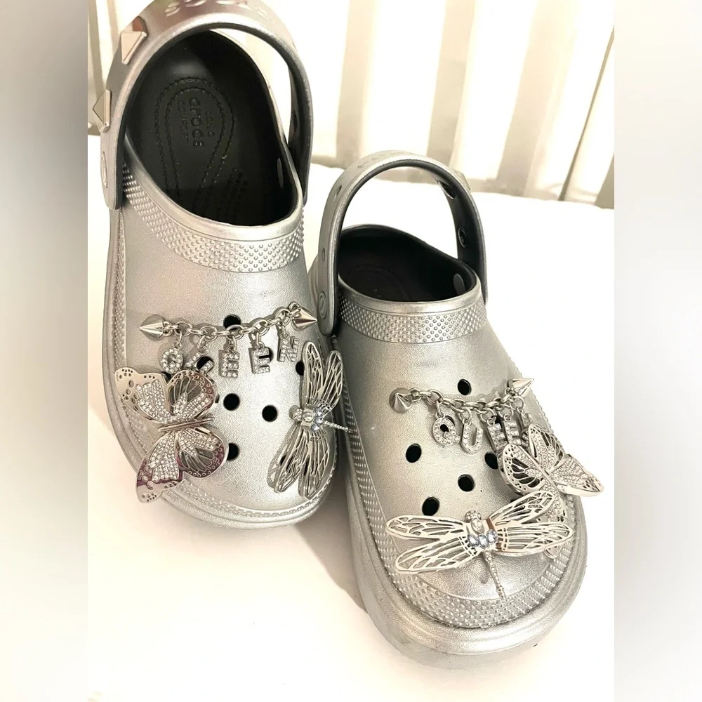 Crocs Stomp Clog Metallic Silver l. - Picture 10 of 17